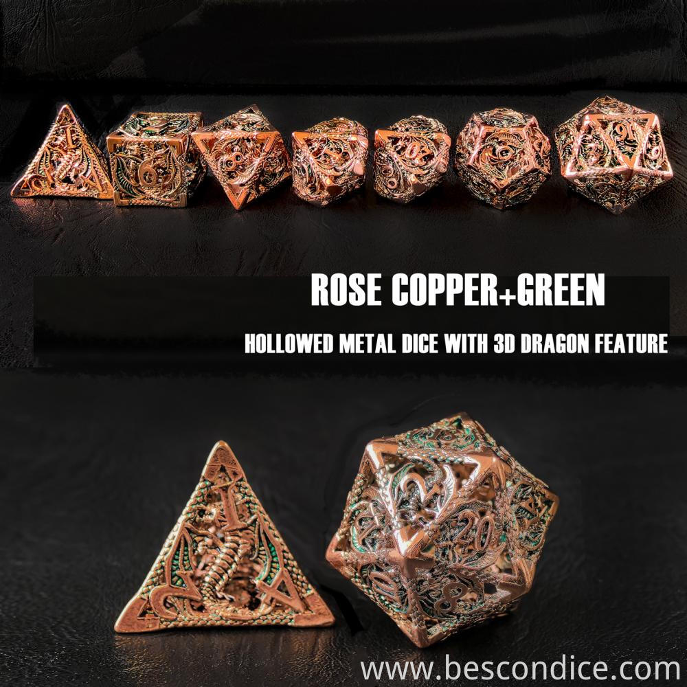 3d Dragon Copper Hollow Dice